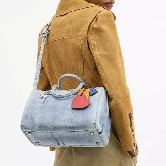 Coach Rowan Large Denim Satchel - Picture 9 of 11